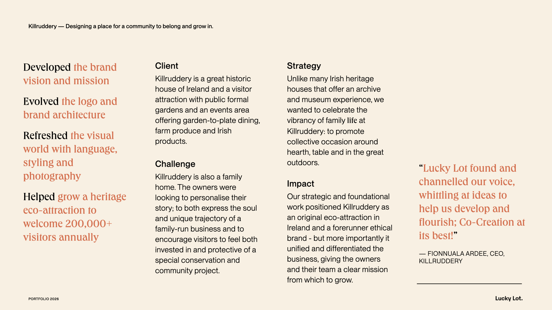 Lucky Lot portfolio — selected work